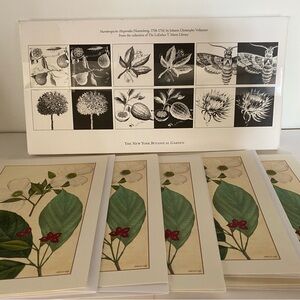 NWT NOTECARDS Botanical Art Print 5 Michaux Color & 12 B & W NY Botanical Garden